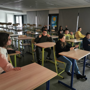 Nos élèves en formation avec Mme Saffré